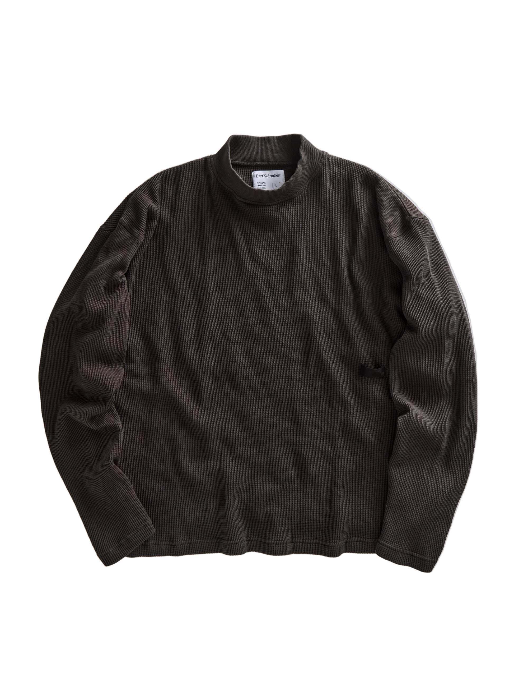 MS-121 Mockneck Tee in Basalt