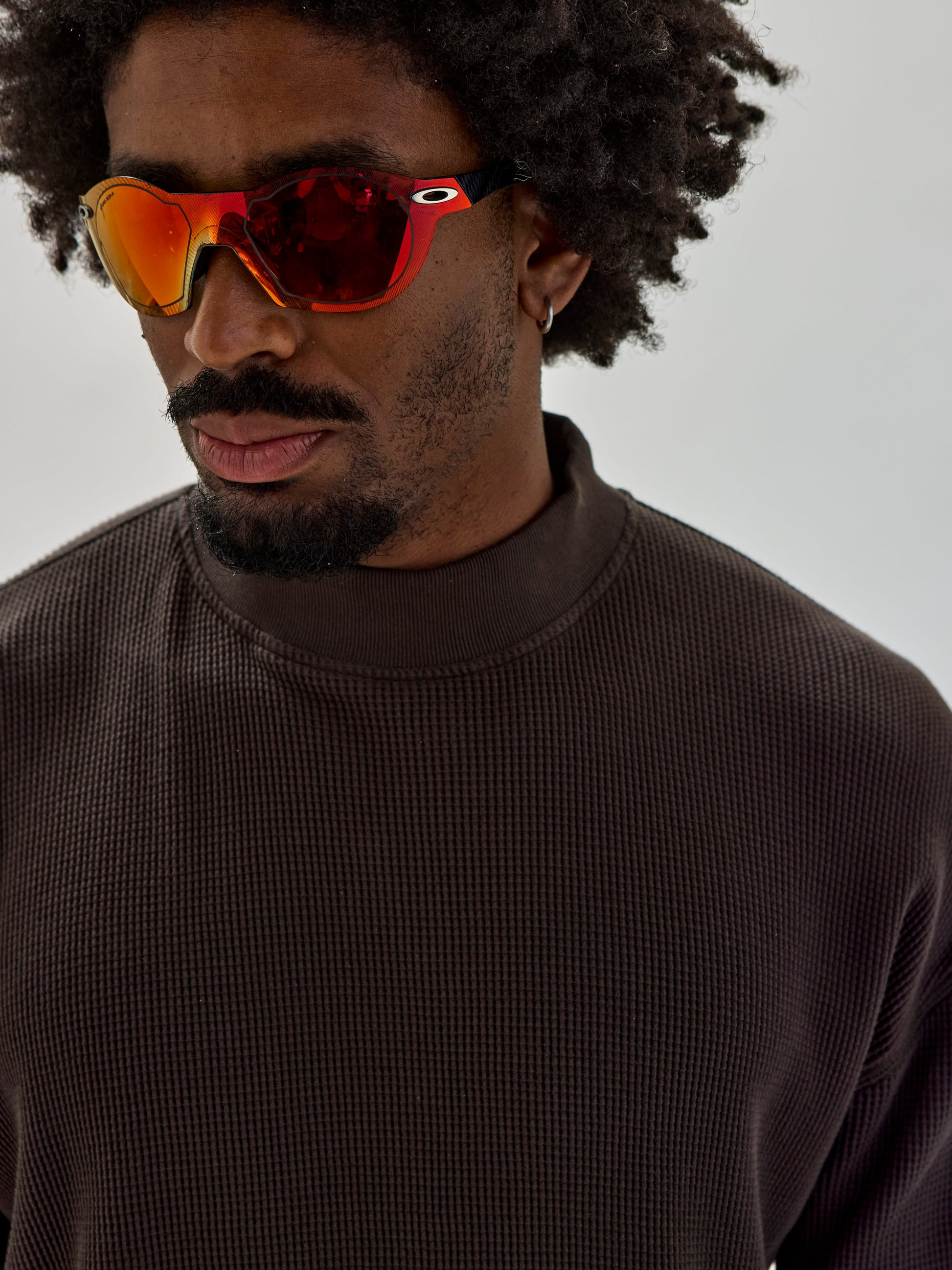 MS-121 Mockneck Tee in Basalt