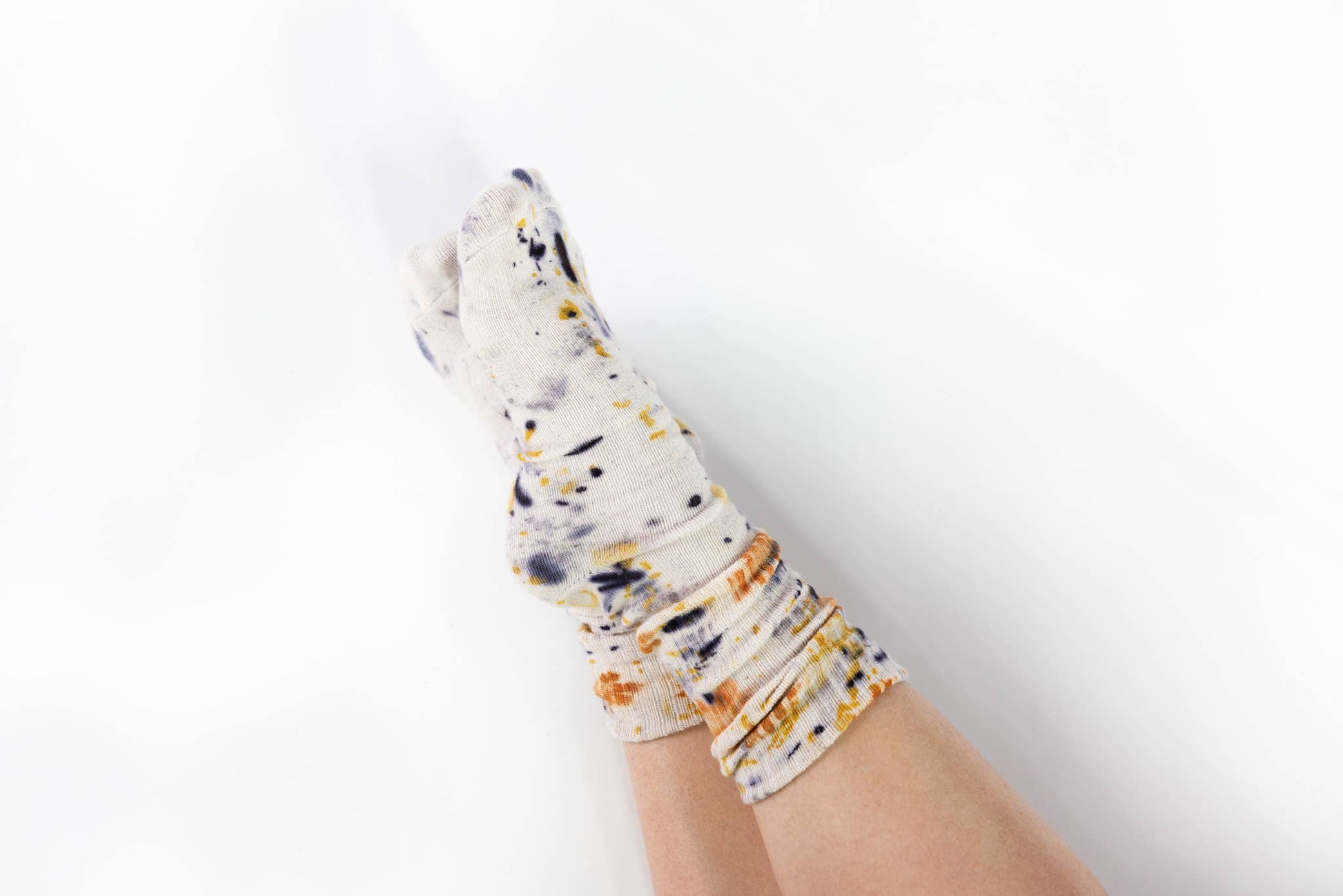 Flower Power Bamboo Socks in Purple Floral
