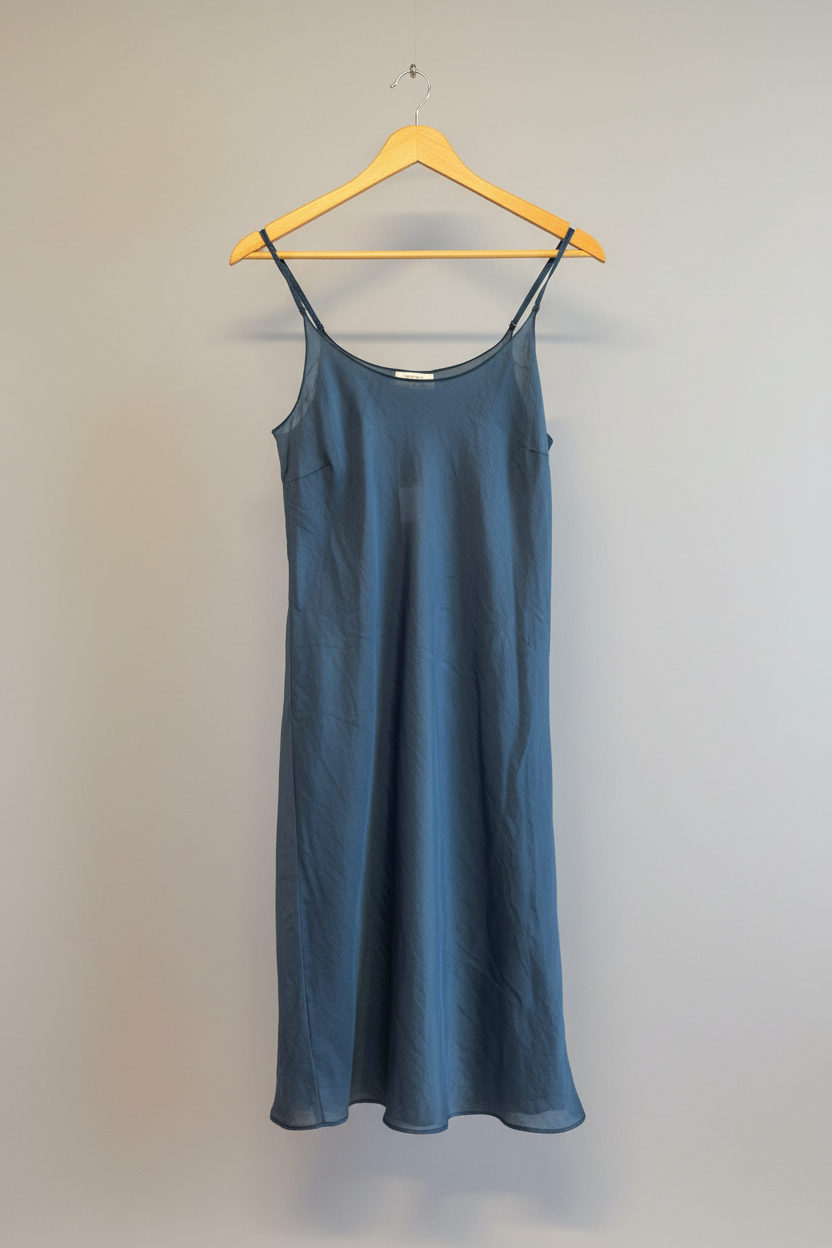 LLEA BLUE | Faye Slip Dress in Blue  Working Loose