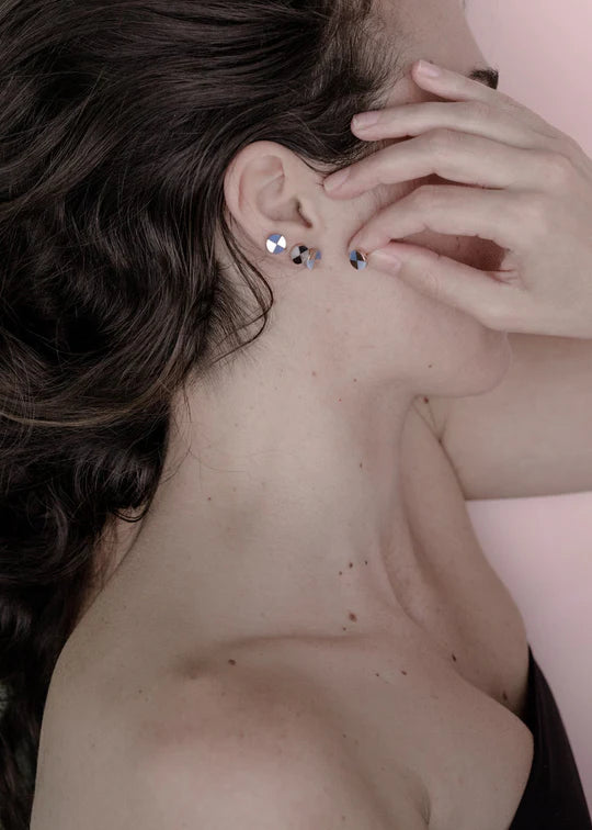 Ray Studs in Rose Gold + Pink Mother of Pearl