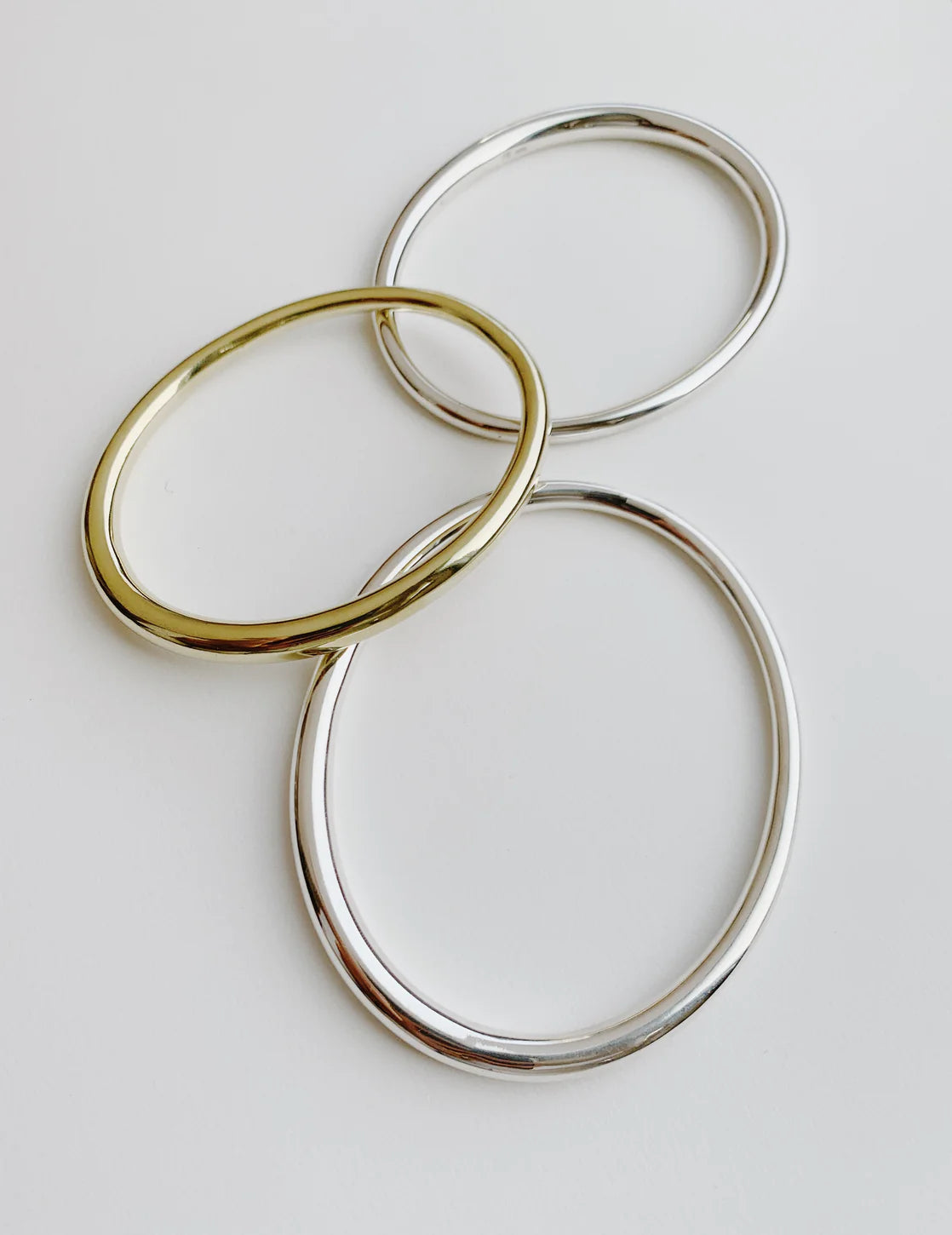 Simple Tapered Bangle in Brass