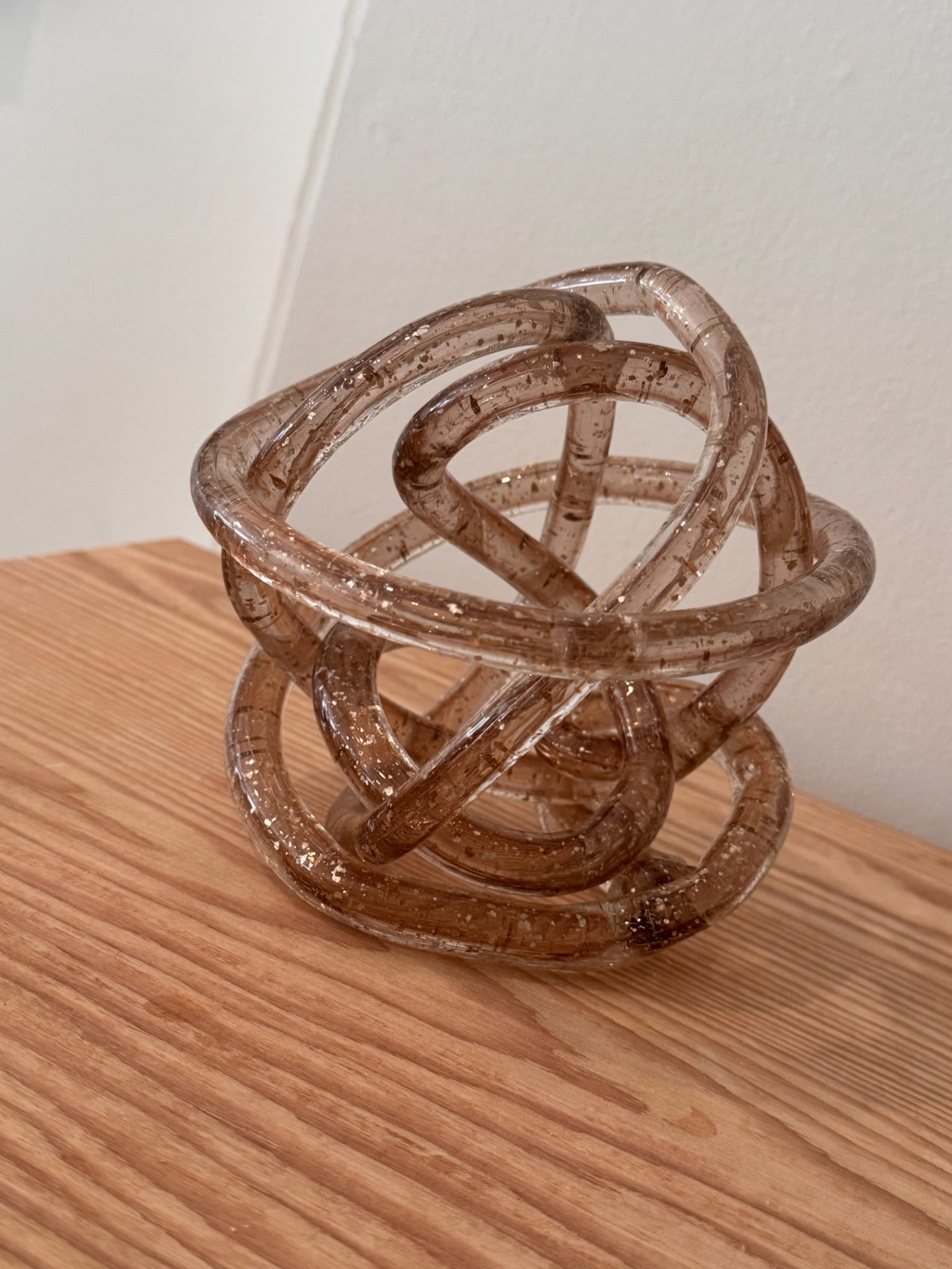 Glittered Glass Squiggle Sculpture