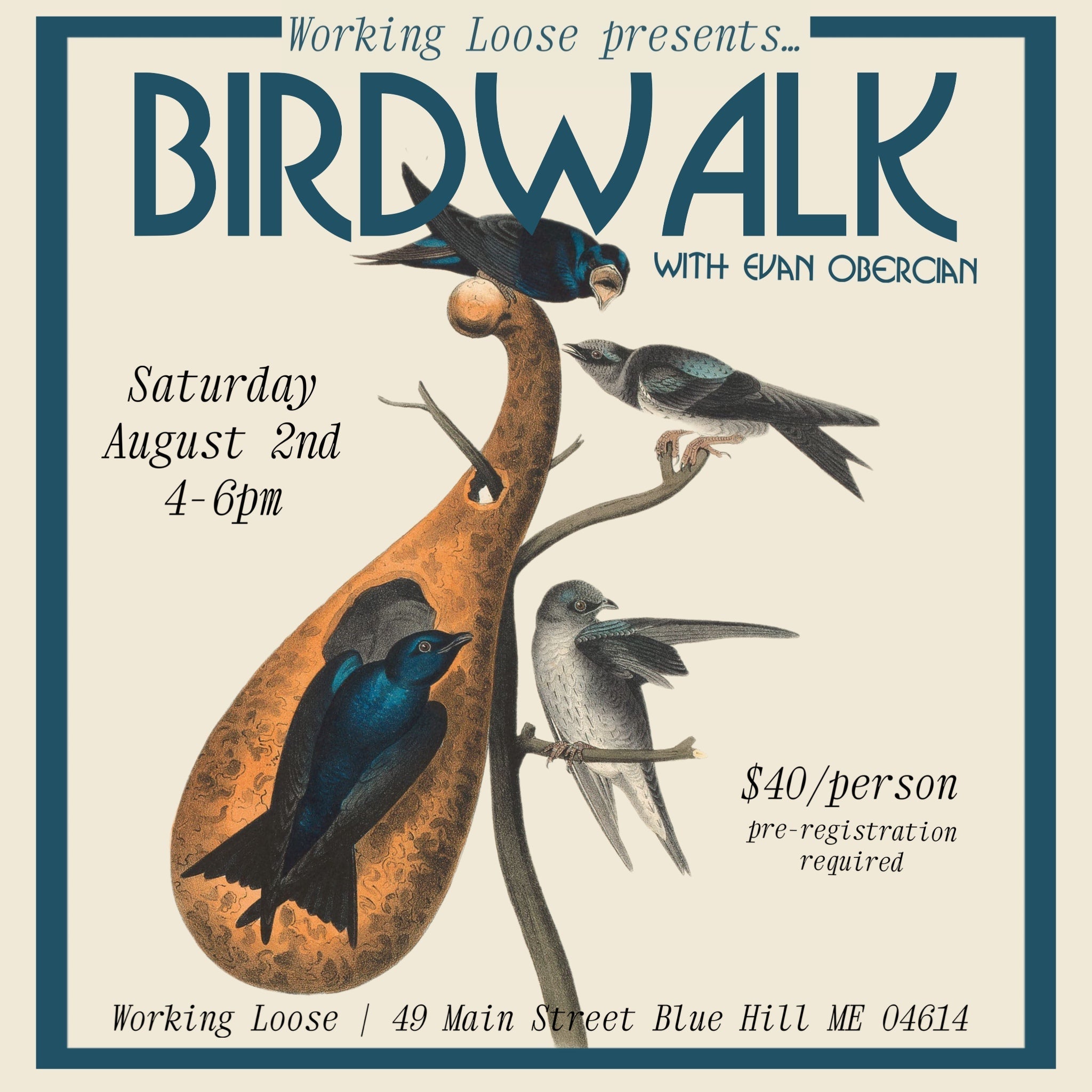 BIRDWALK with Evan Obercian