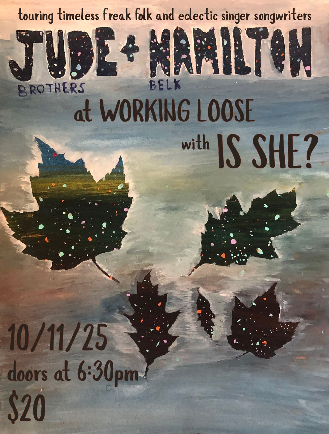 10/11 - LIVE MUSIC: Jude Brothers, Hamilton Belk + Is/She?