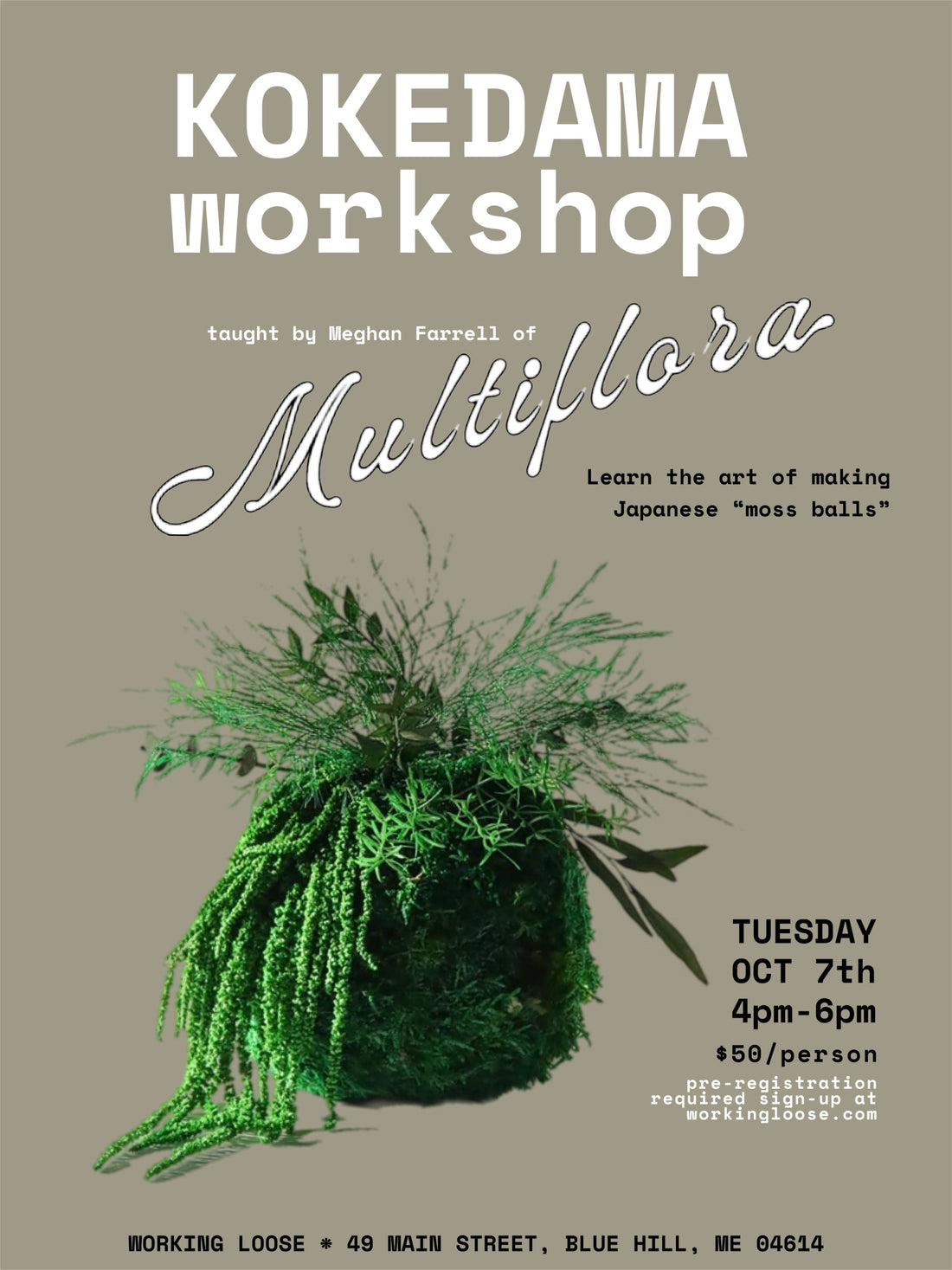 10/7 workshop | KOKEDAMA