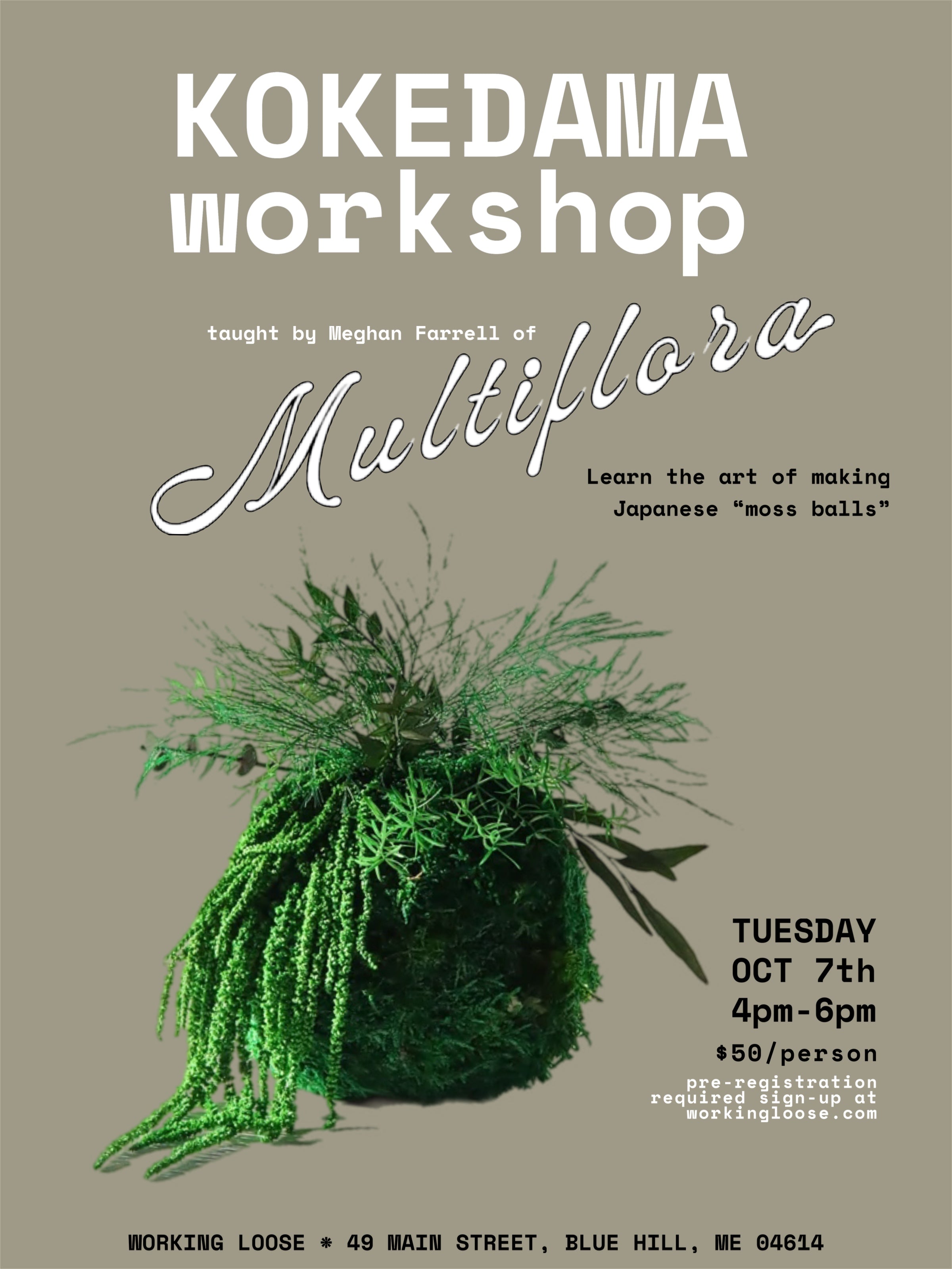 10/7 workshop | KOKEDAMA