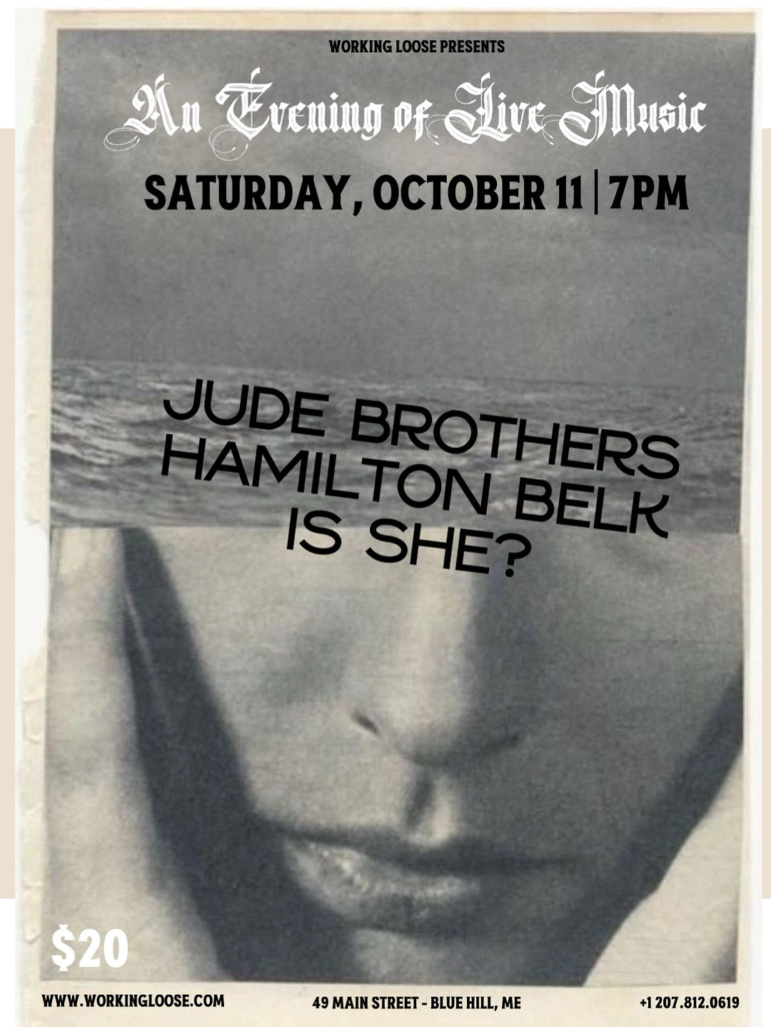 10/11 - LIVE MUSIC: Jude Brothers, Hamilton Belk + Is/She?