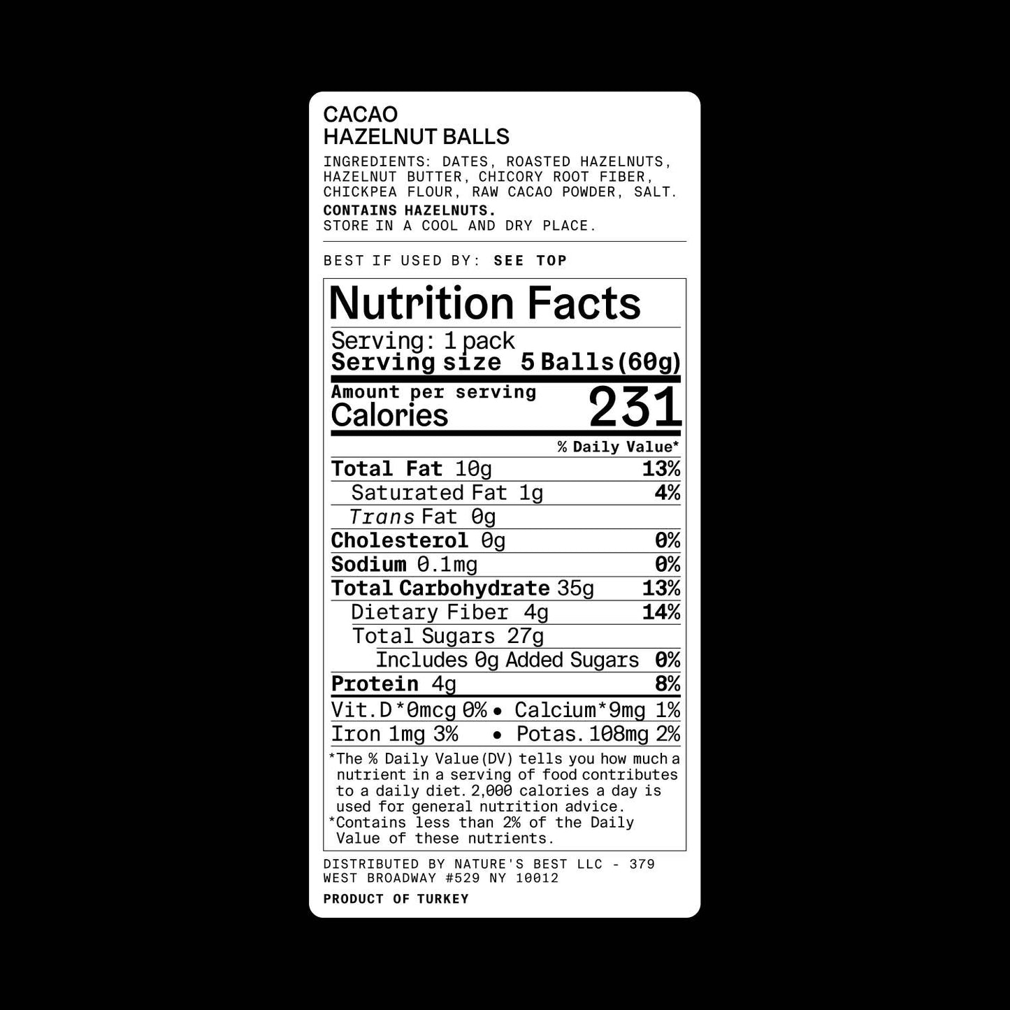 Energy Balls - Cacao Hazelnut