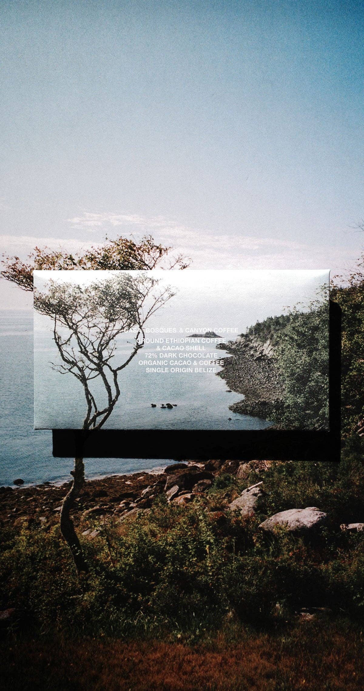 Ground Ethiopian Coffee & Cacao Shell x Canyon Coffee Chocolate Bar