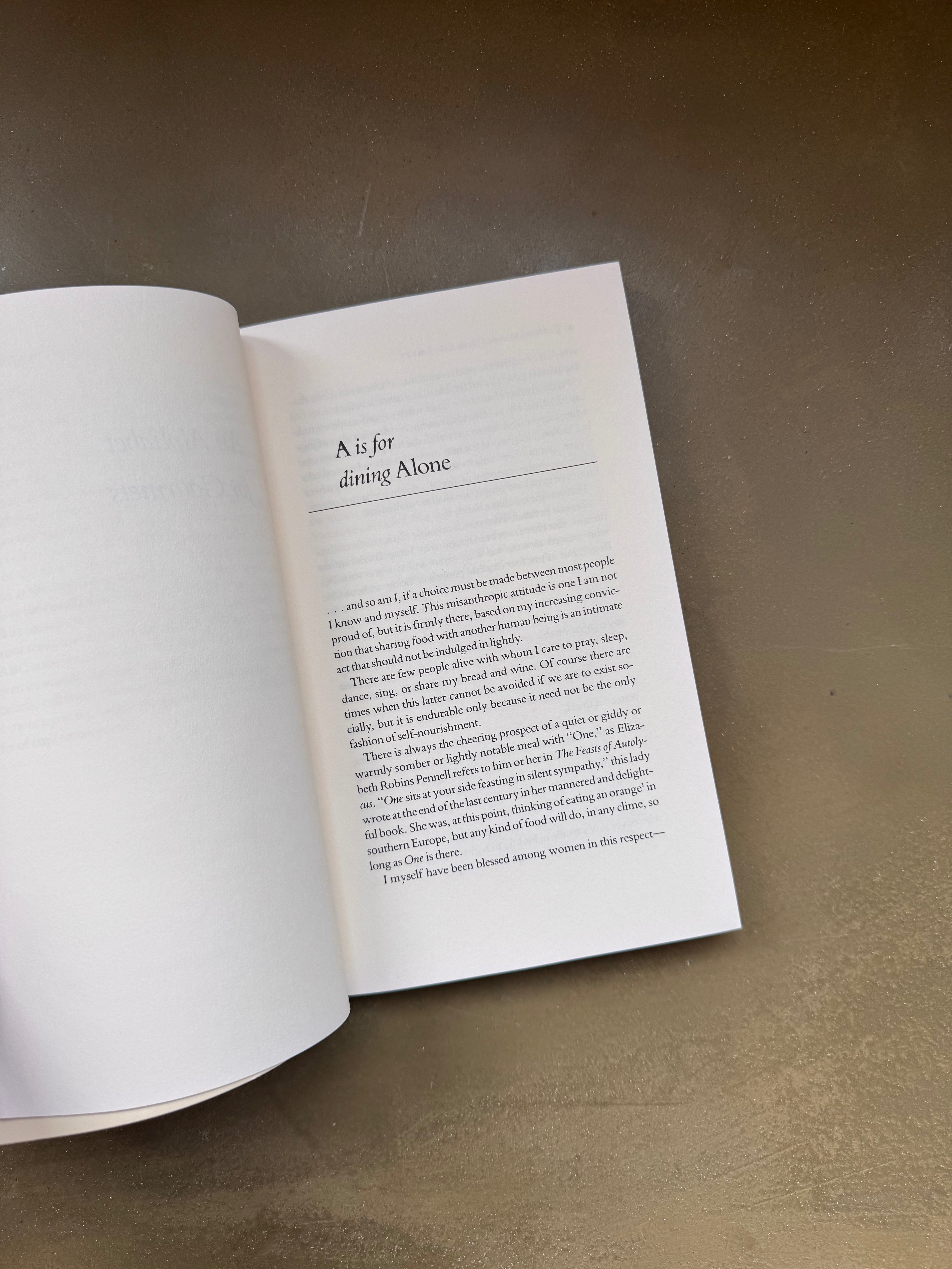 MFK Fisher - An Alphabet for Gourmets