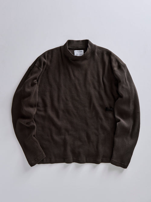 MS-121 Mockneck Tee in Basalt