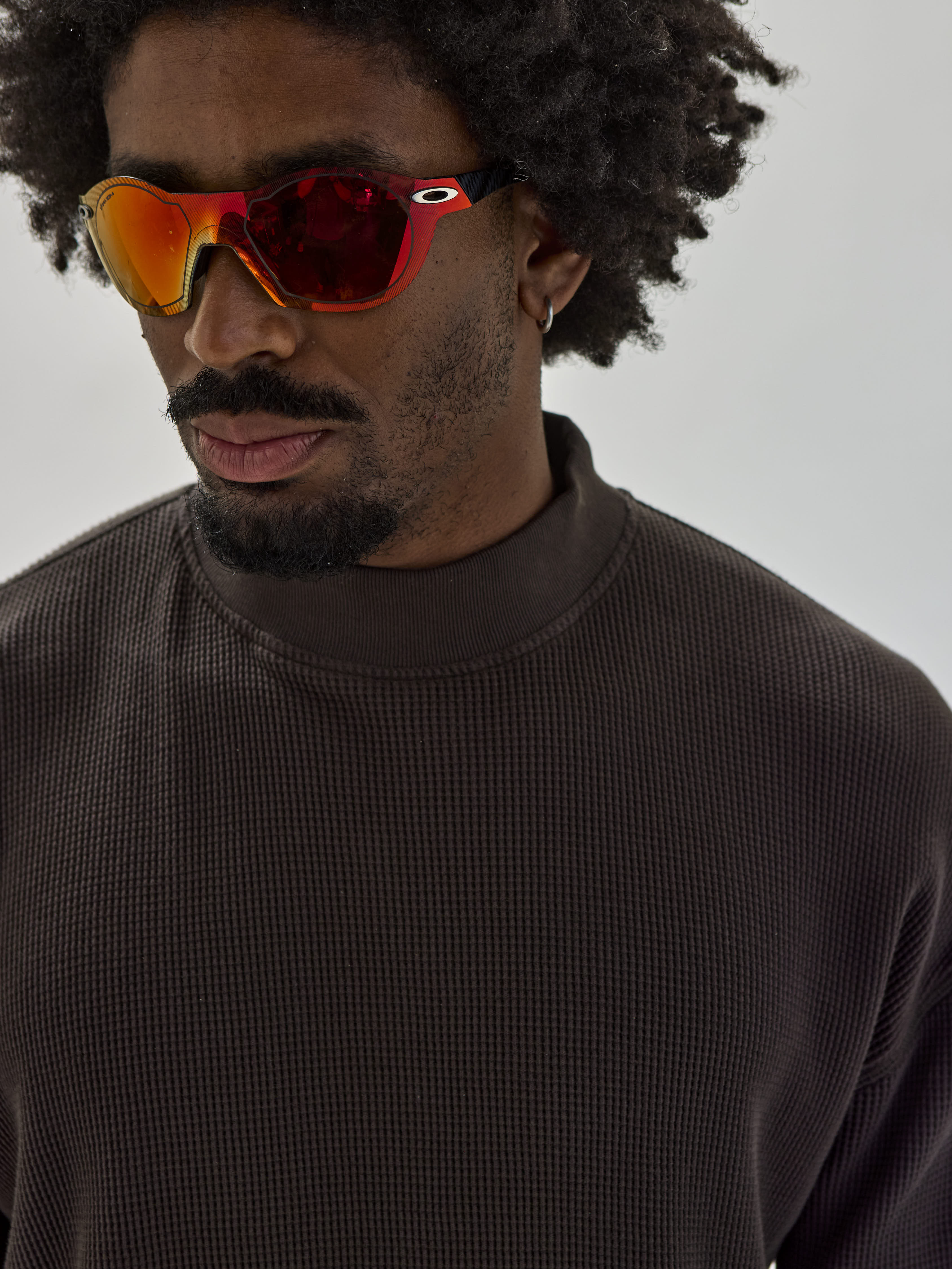 MS-121 Mockneck Tee in Basalt