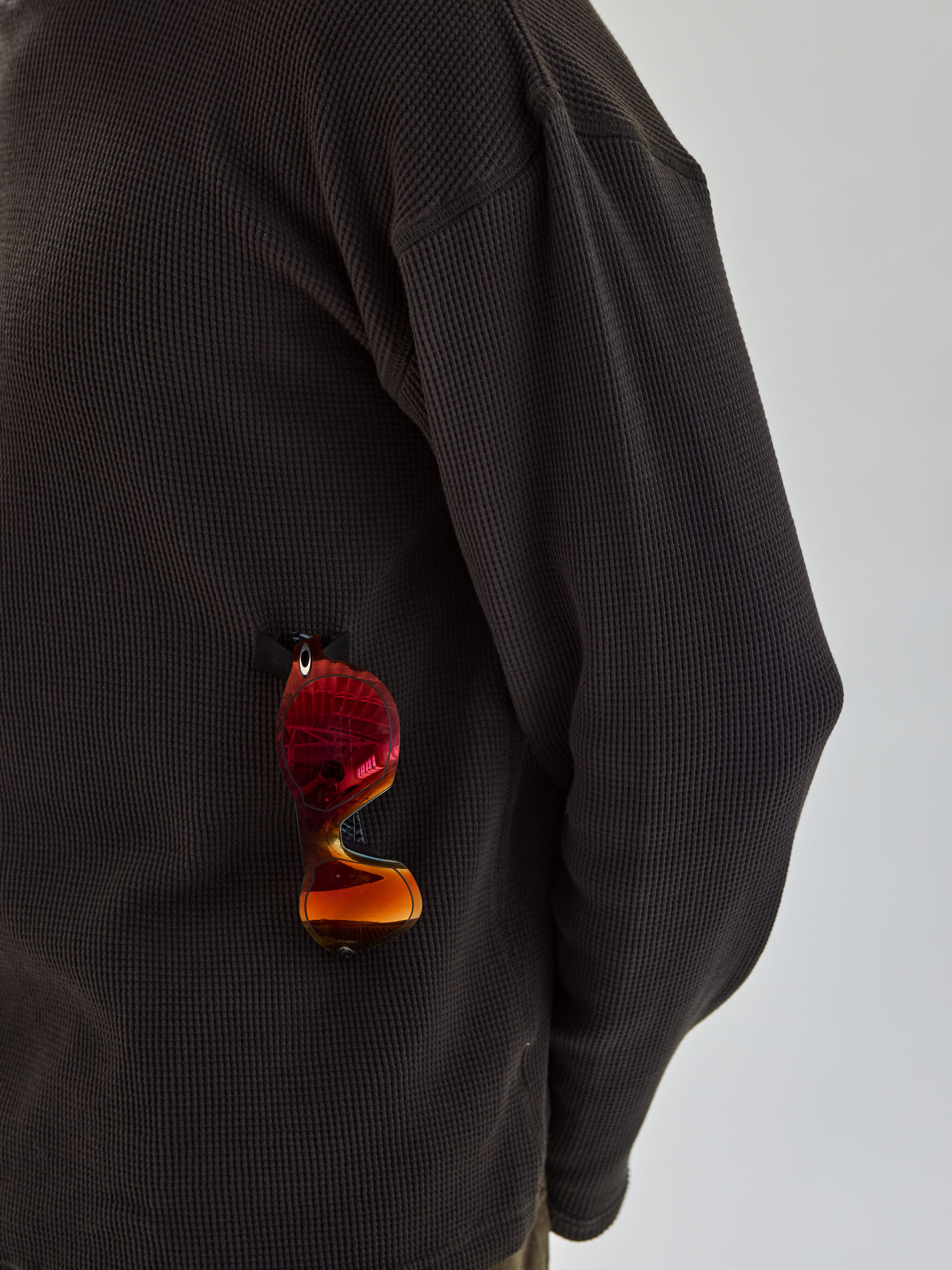 MS-121 Mockneck Tee in Basalt