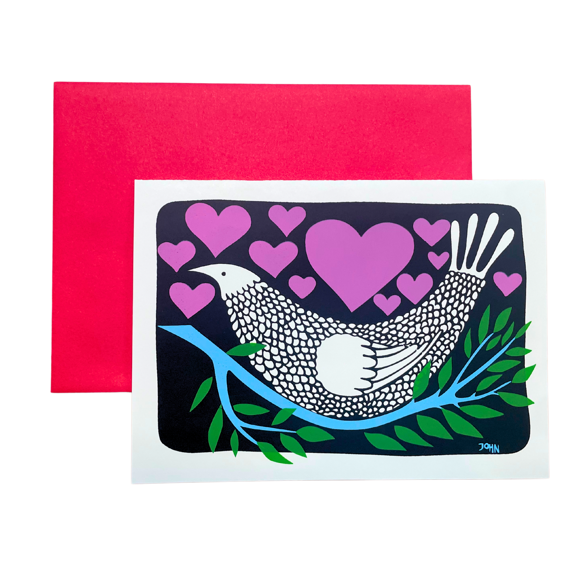 Lovely Dove on a Branch Card