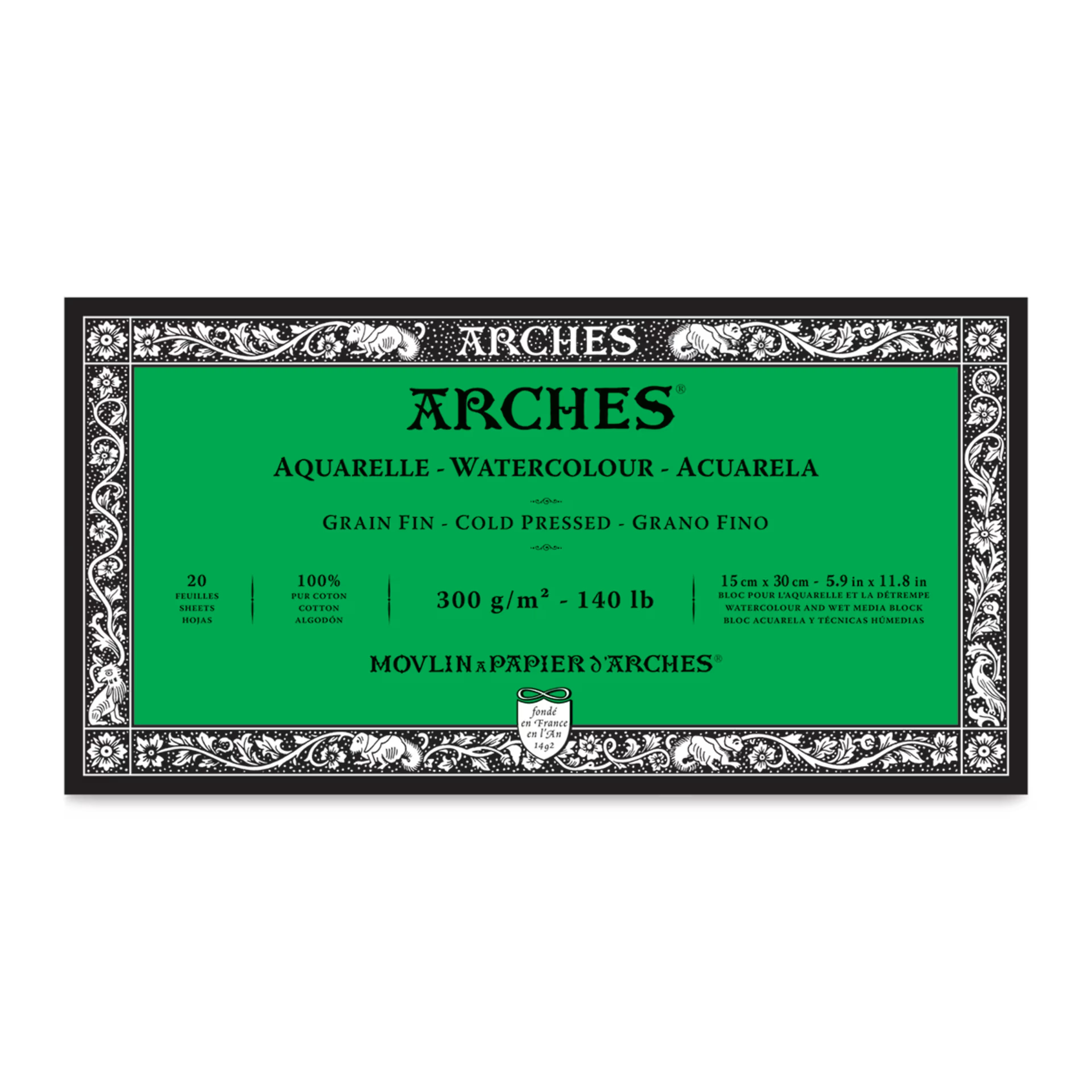 Arches Watercolor Block - Cold Press, 5.9" x 11.8"