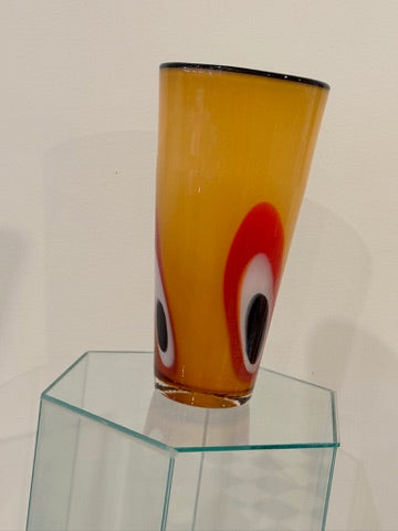 Vintage Art Glass Cone Vase