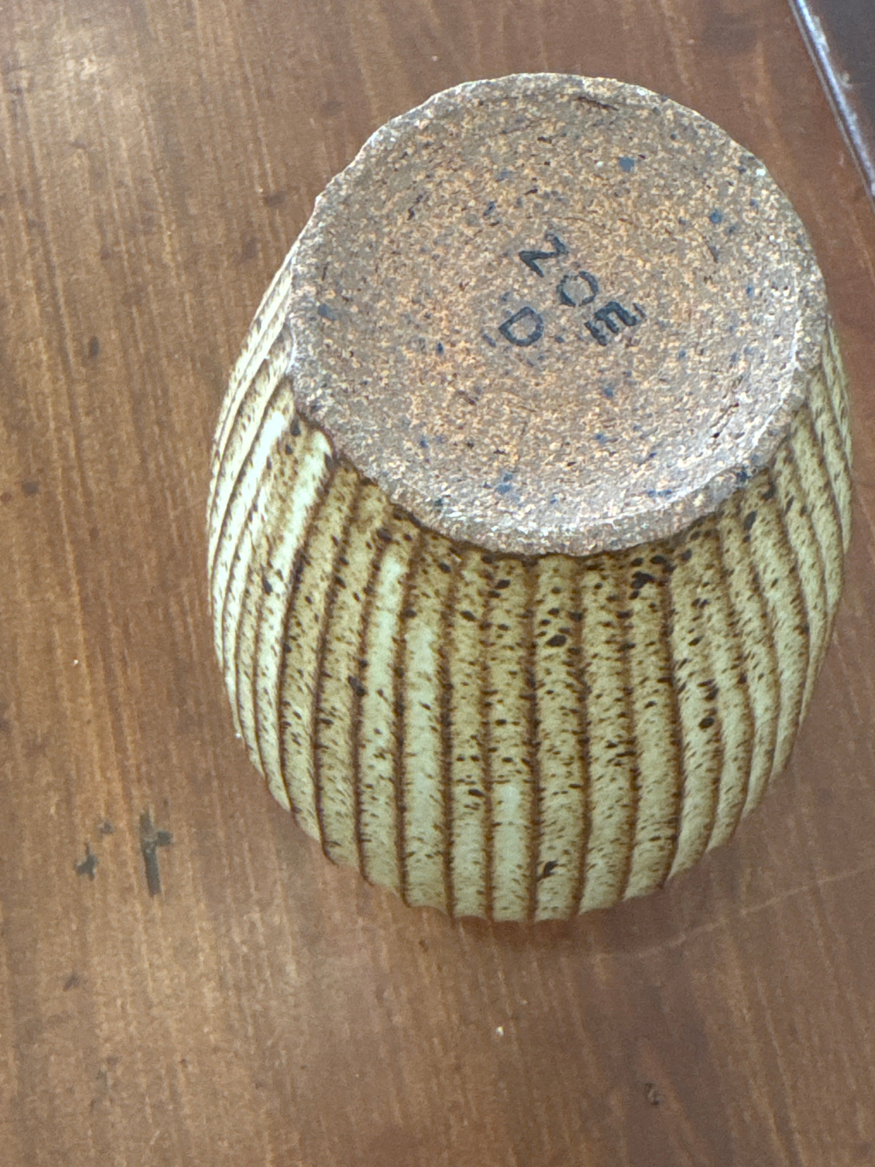 Tall Warm White Vase with Flared Opening