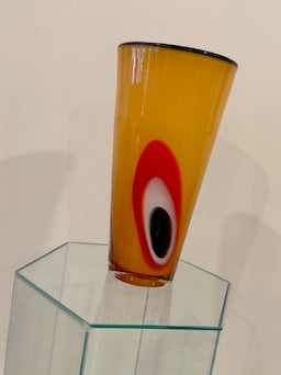 Vintage Art Glass Cone Vase