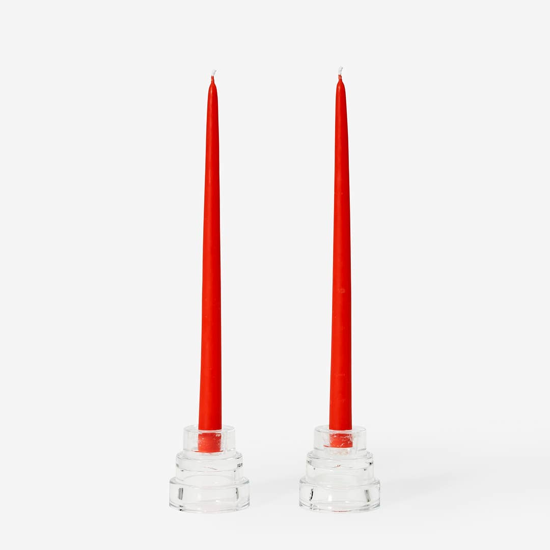 Coral Beeswax Candles