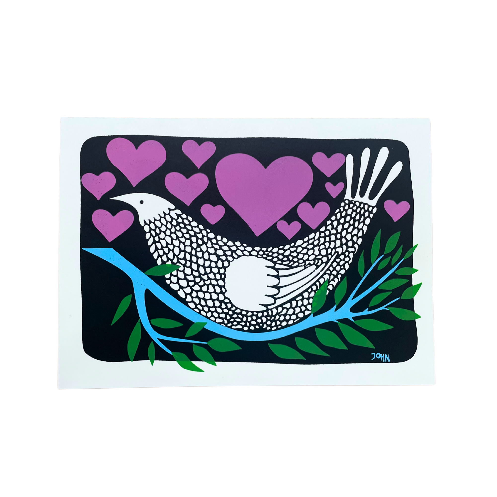 Lovely Dove on a Branch Card