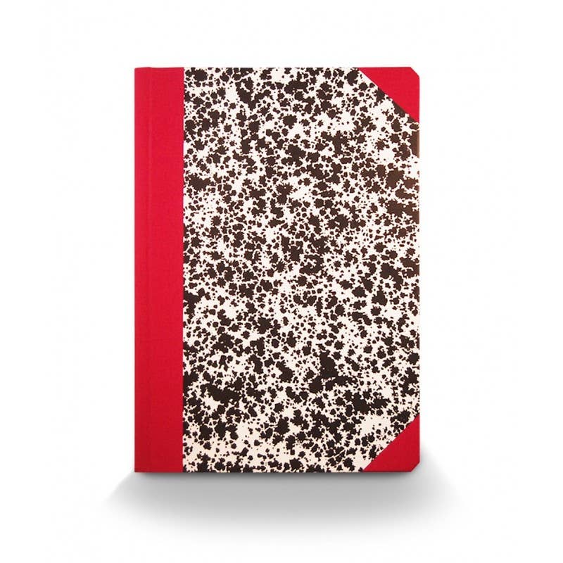 A6 Cloud Composition Notebook - Red with Elastic