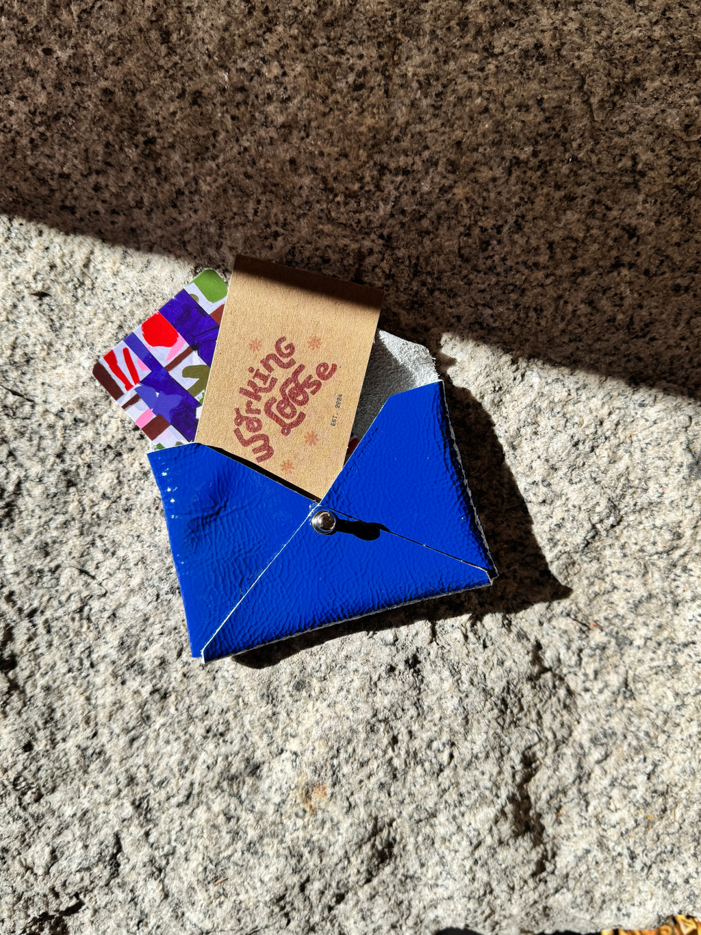 Andie Card Wallet: Candy Patent Cerulean