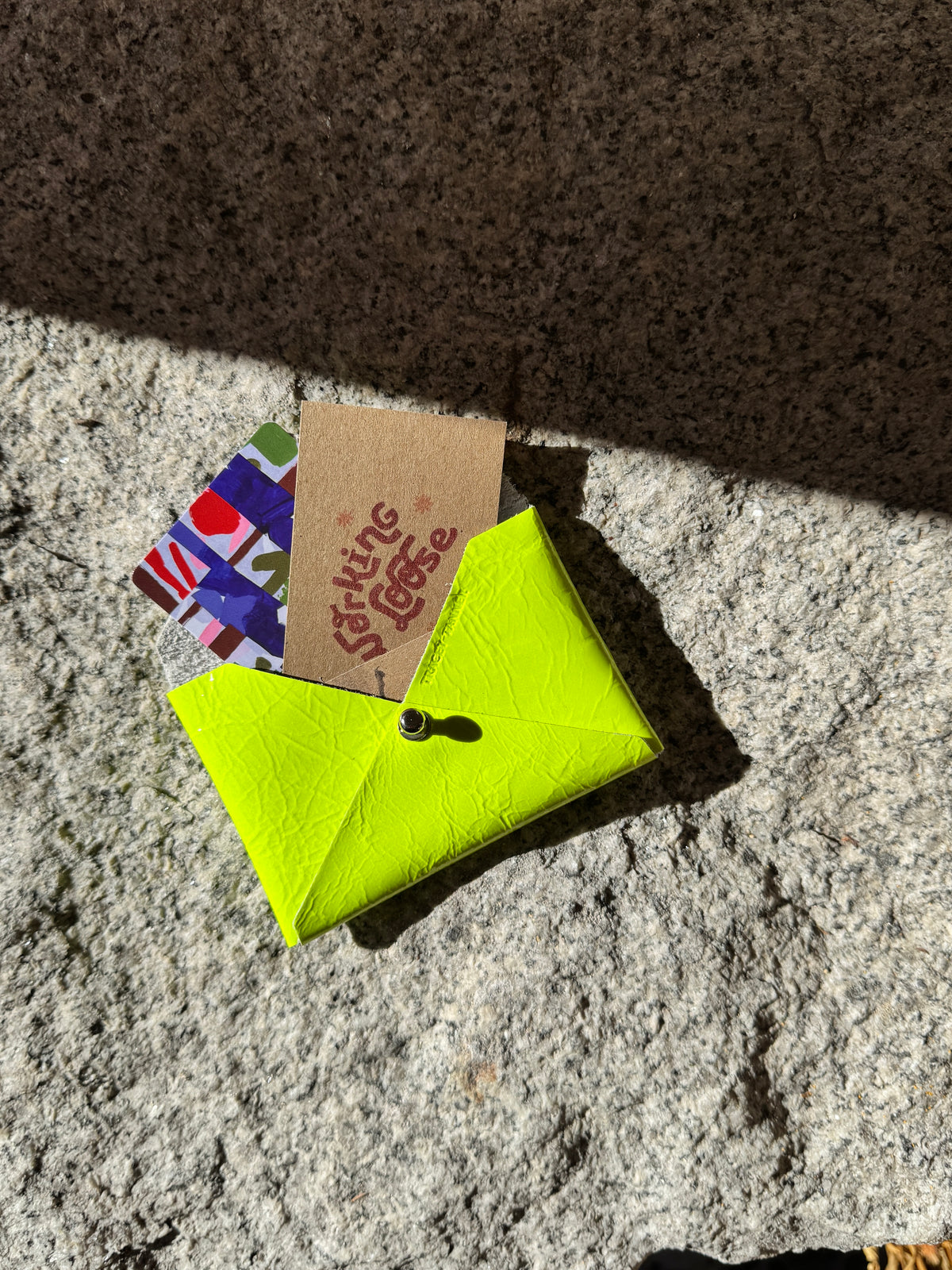 Andie Card Wallet: Fluoro Yellow