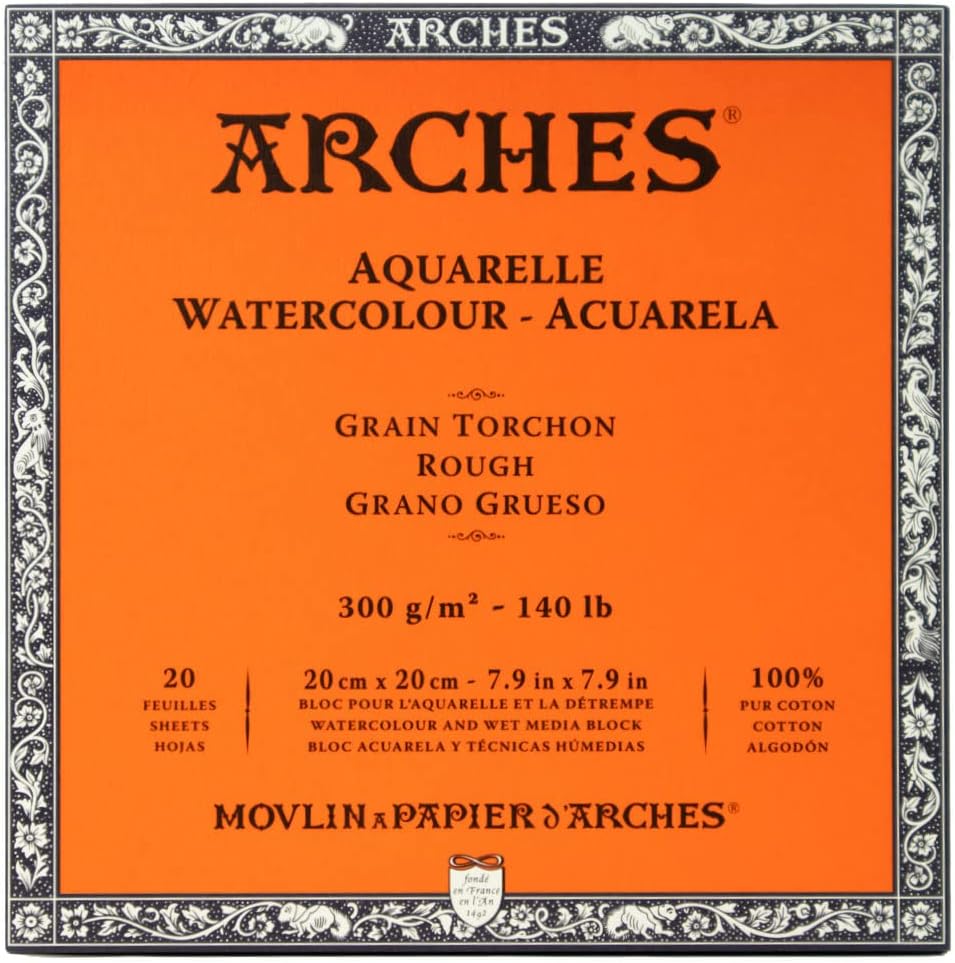 Arches Watercolor Block - Rough, 7.9" x 7.9"