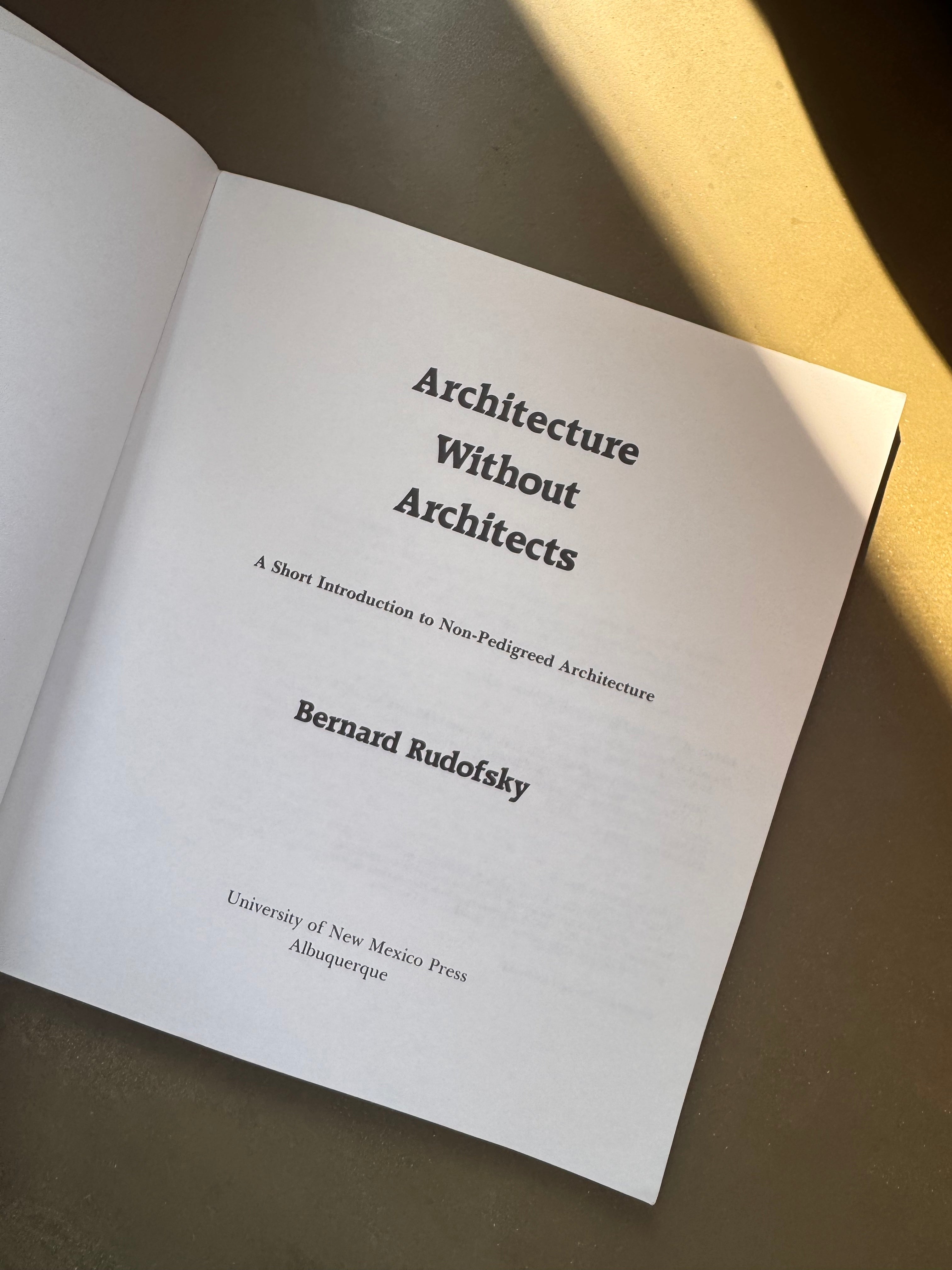 Architecture Without Architects