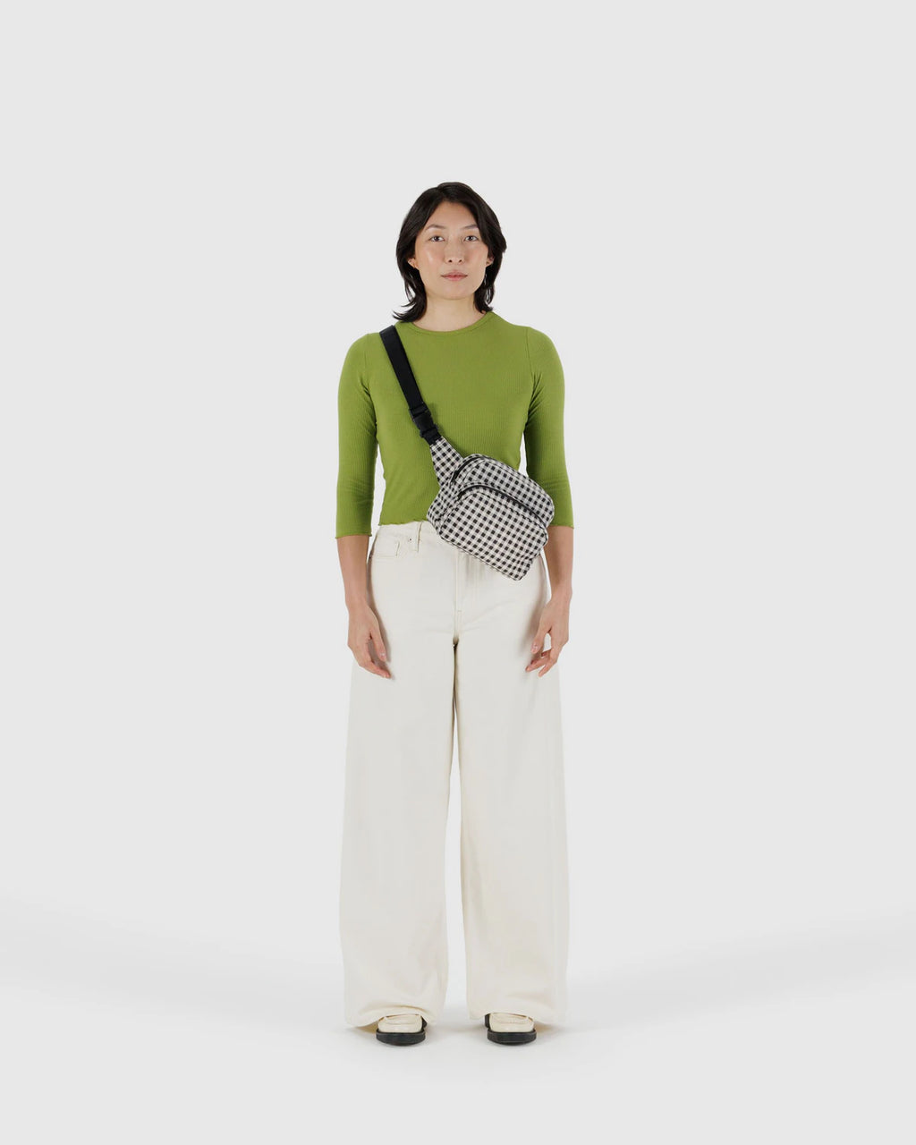 Fanny Pack - Black + White Gingham