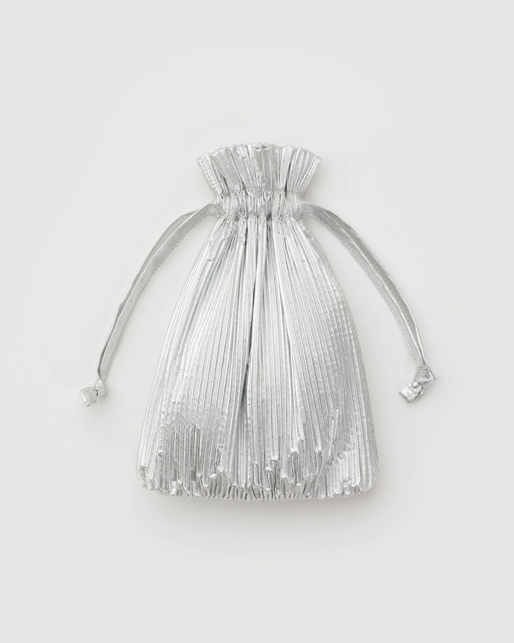 Pleated Baggu - Chrome Metallic