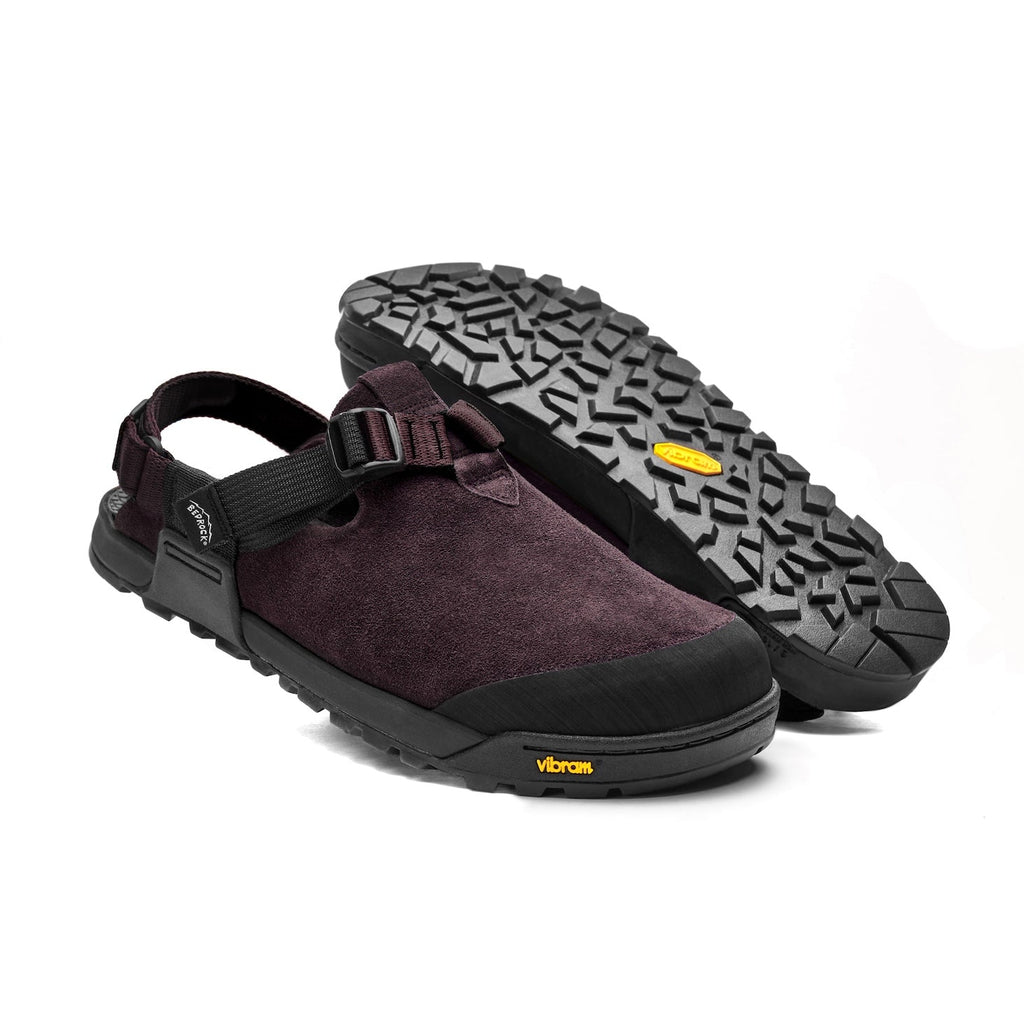 Mountain Clogs in Plum Suede