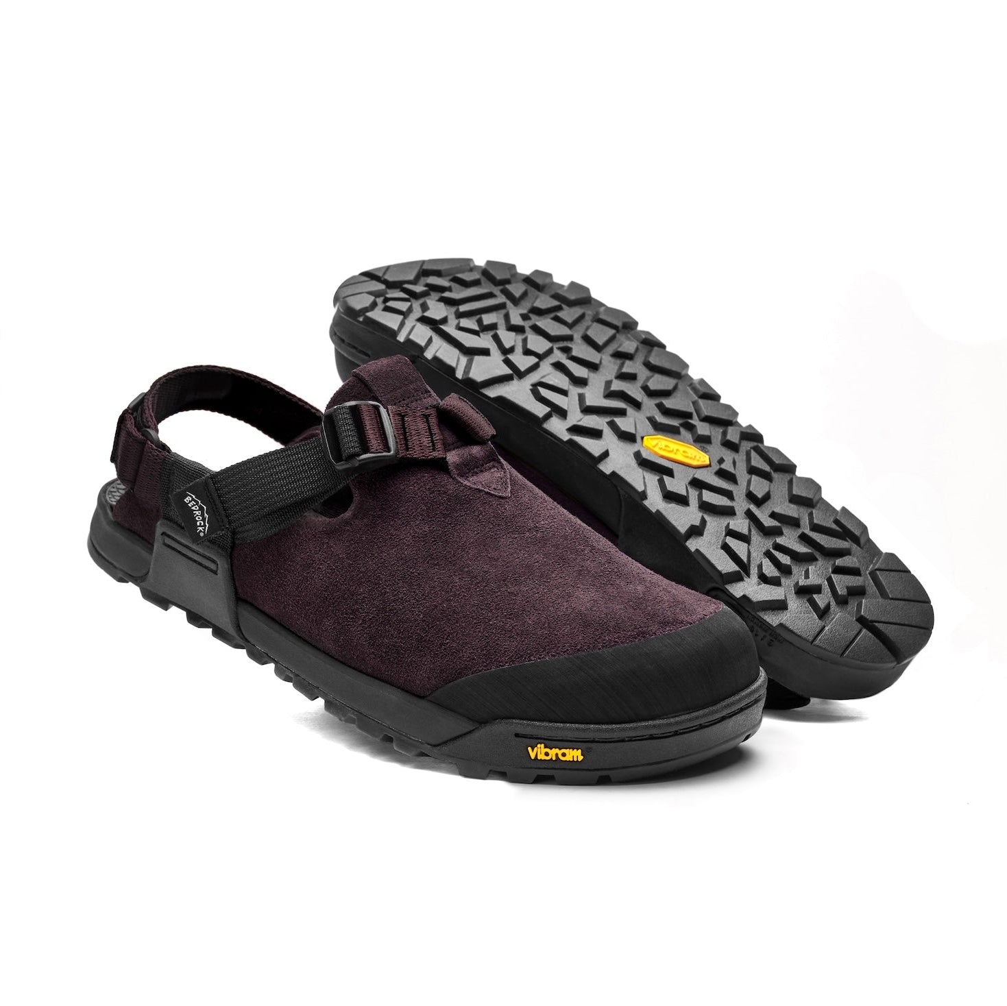 Mountain Clogs in Plum Suede