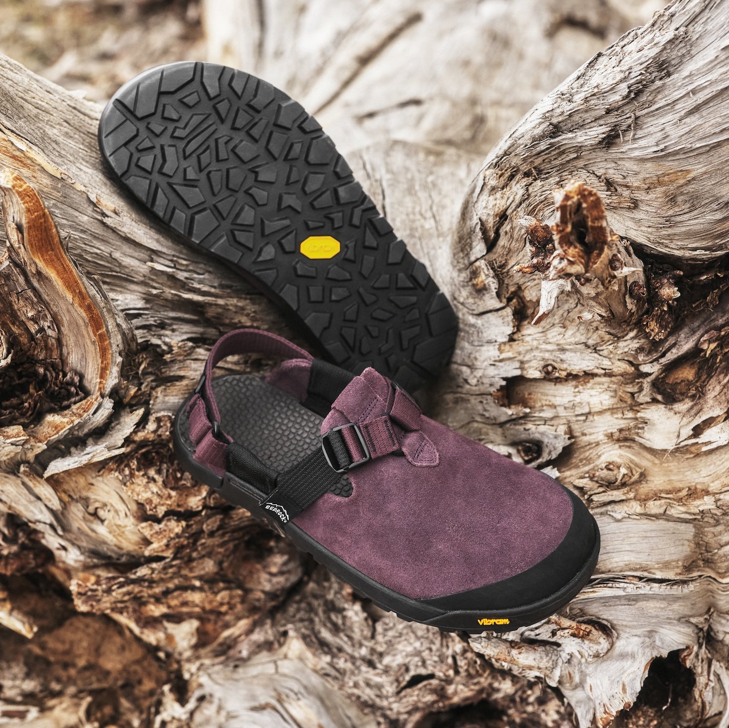Mountain Clogs in Plum Suede