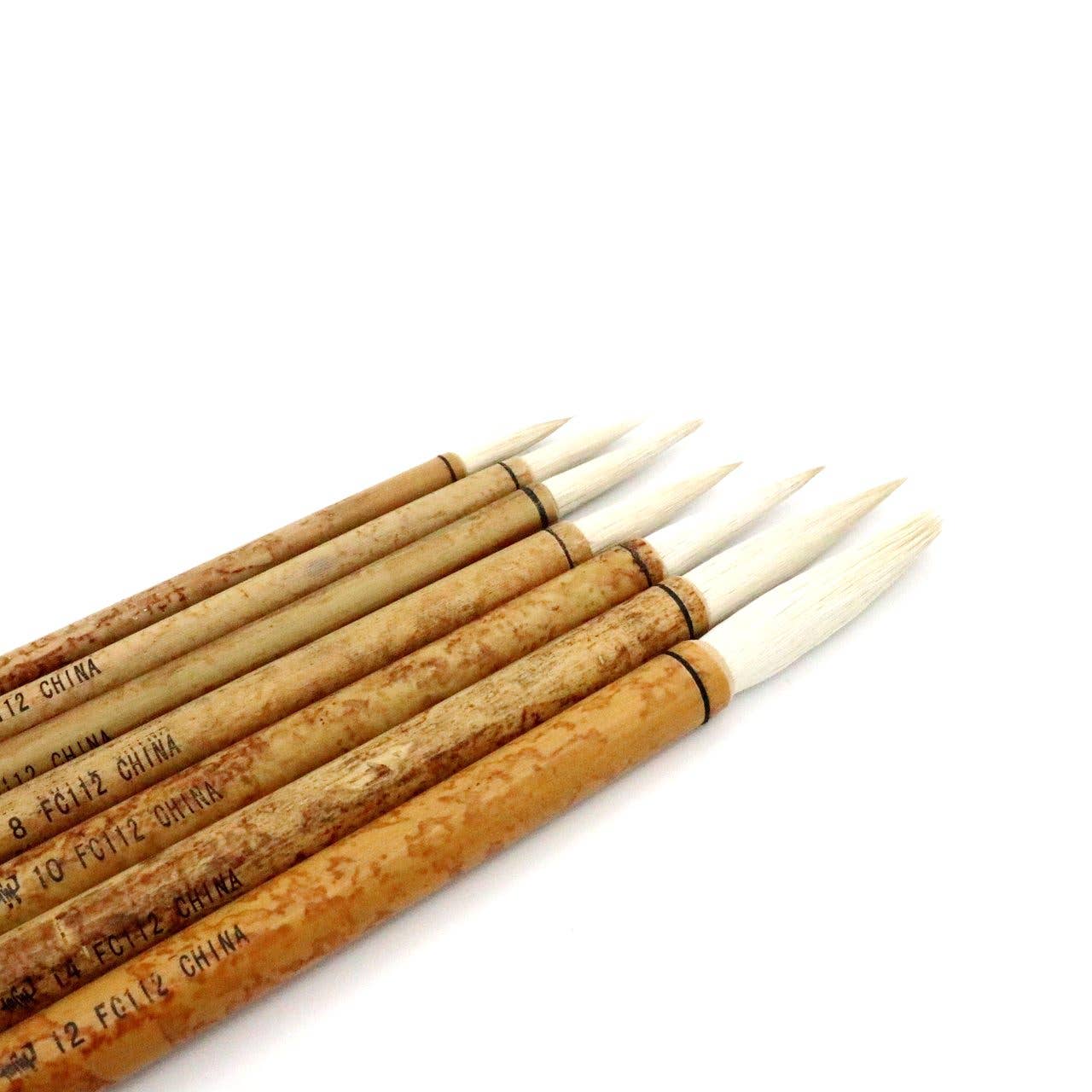 Baiye Bamboo Brush - White Goat: #2