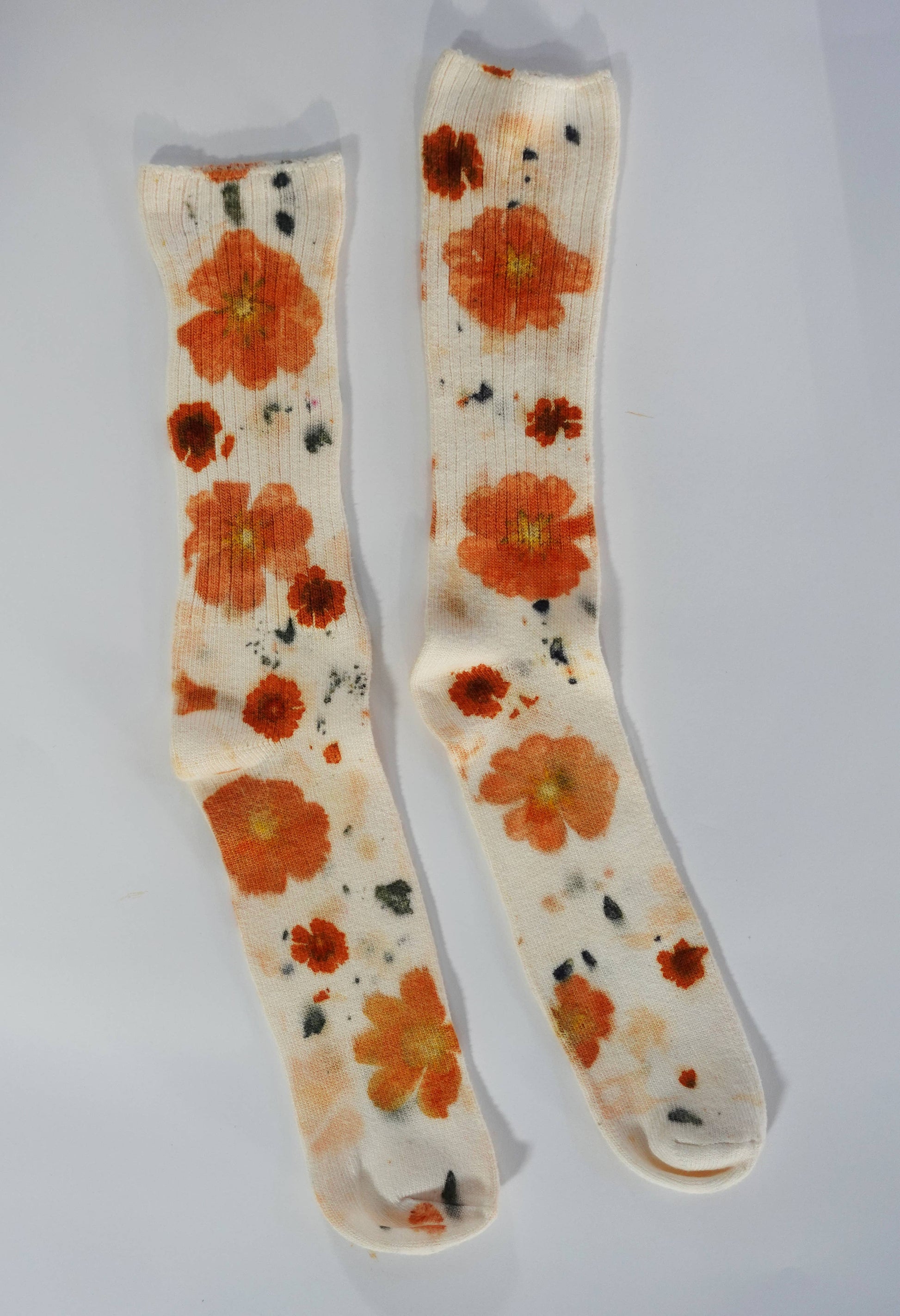Flower Power Bamboo Socks in Cream Floral