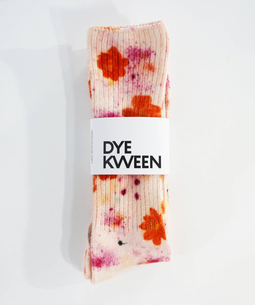 Flower Power Bamboo Socks in Pink Floral
