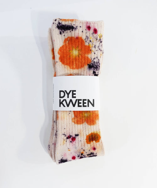 Flower Power Bamboo Socks in Purple Floral