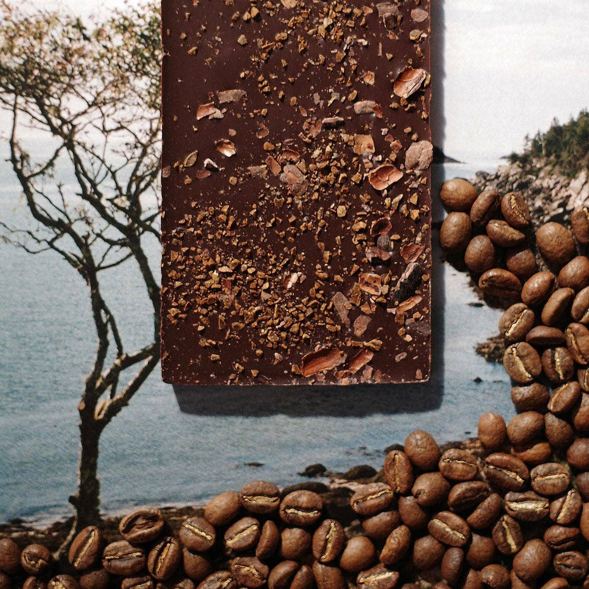 Ground Ethiopian Coffee & Cacao Shell x Canyon Coffee Chocolate Bar