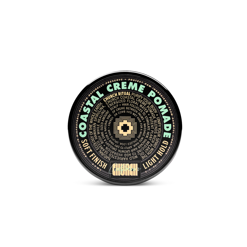 Coastal Creme Pomade container on a white background