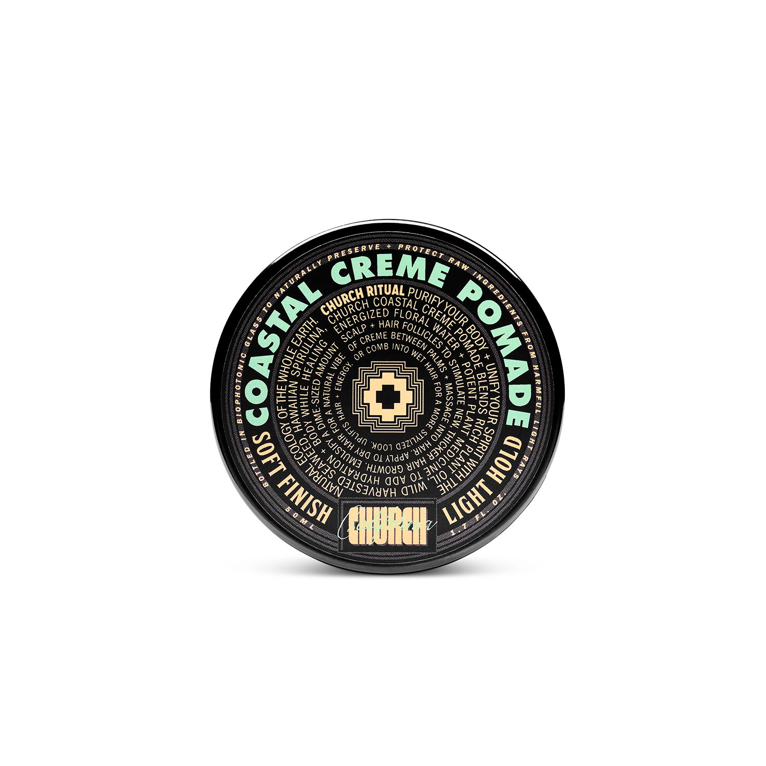 Coastal Creme Pomade container on a white background
