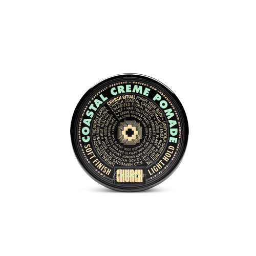 Coastal Creme Pomade container on a white background