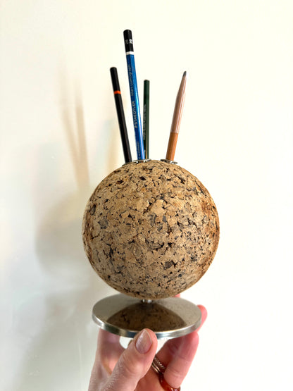 Round Cork Rotating Desk Caddy