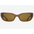Brown sunglasses with a white background