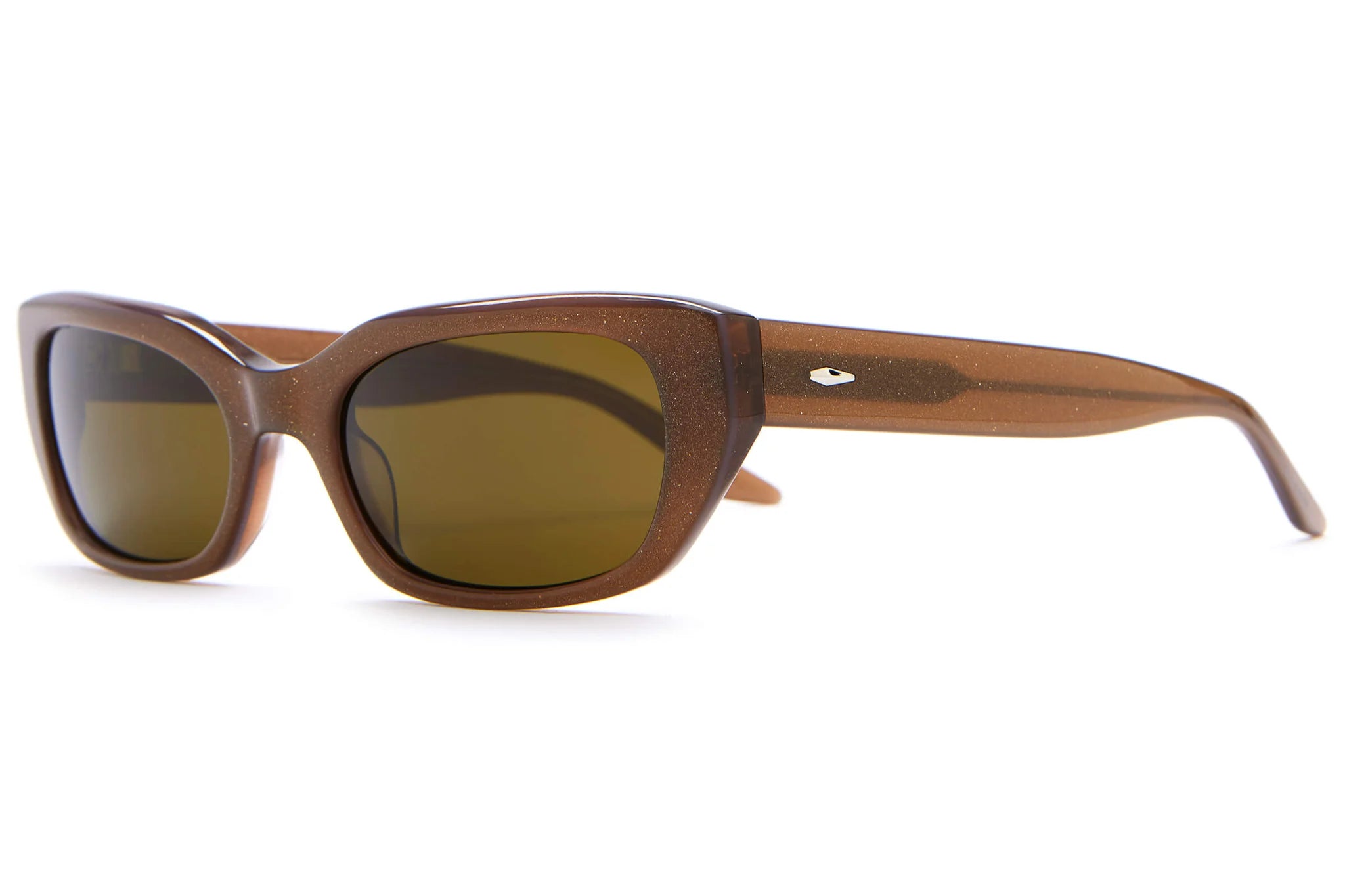 The Gothic Breeze Sunglasses - Recycled Brown Glitter