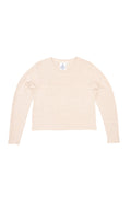 Cropped Bishop Long Sleeve Tee in Stucco Beige