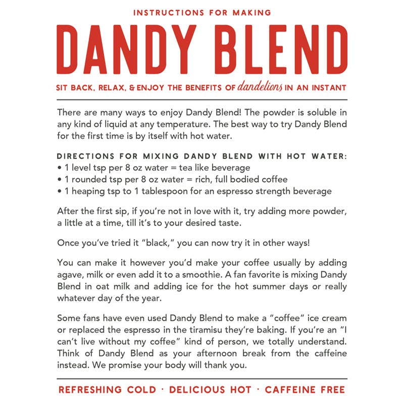 Dandy Blend - Travel Packets
