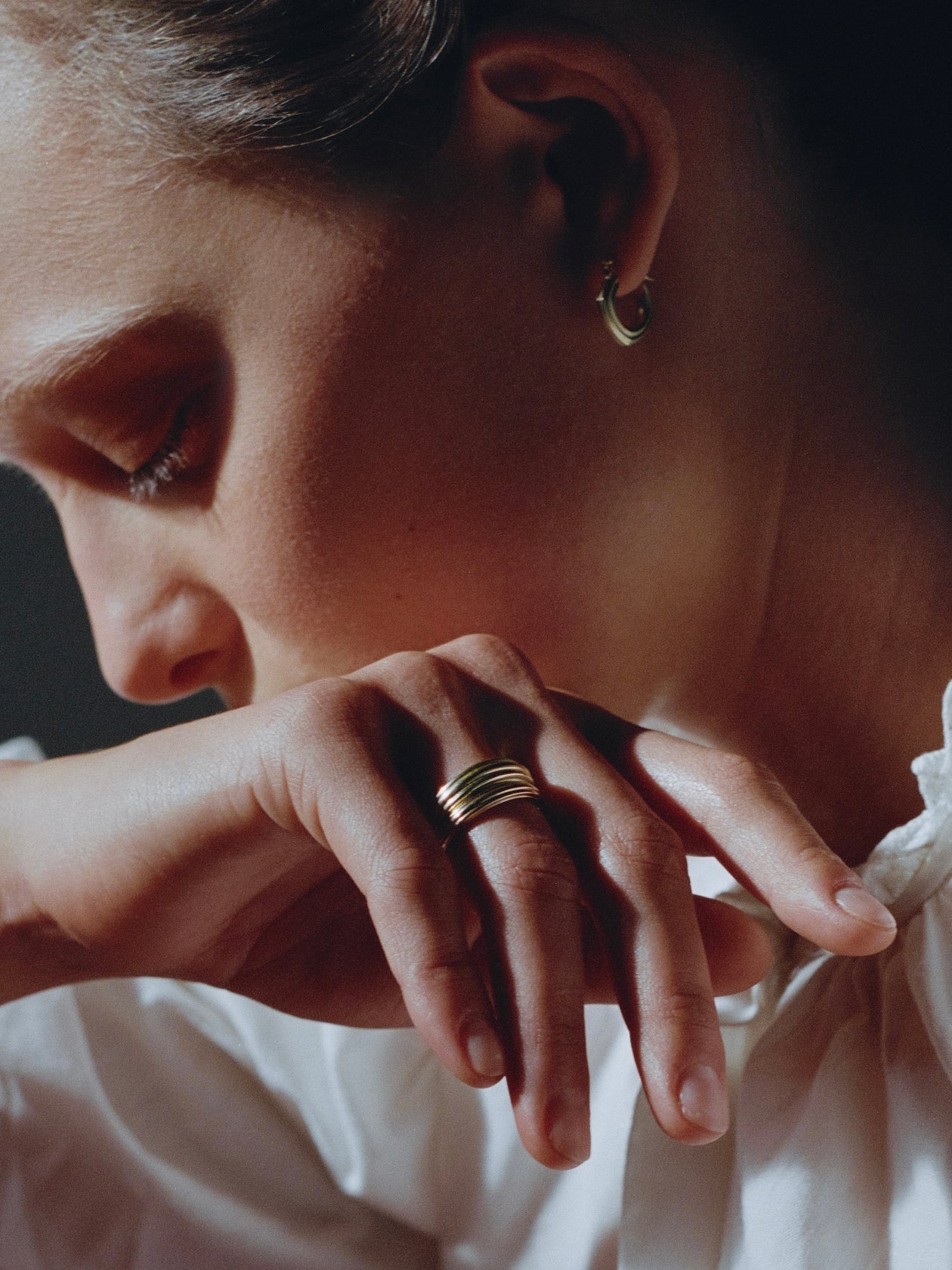 Diamond Fluted Hoops