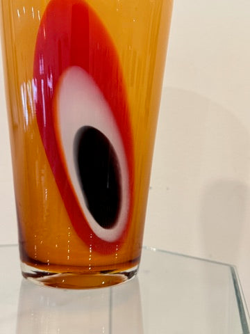 Vintage Art Glass Cone Vase